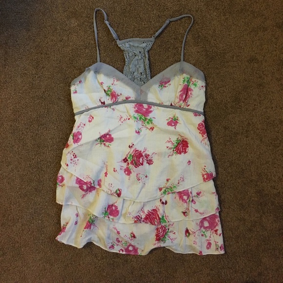 Free people rose print top size 2 - Picture 1 of 1